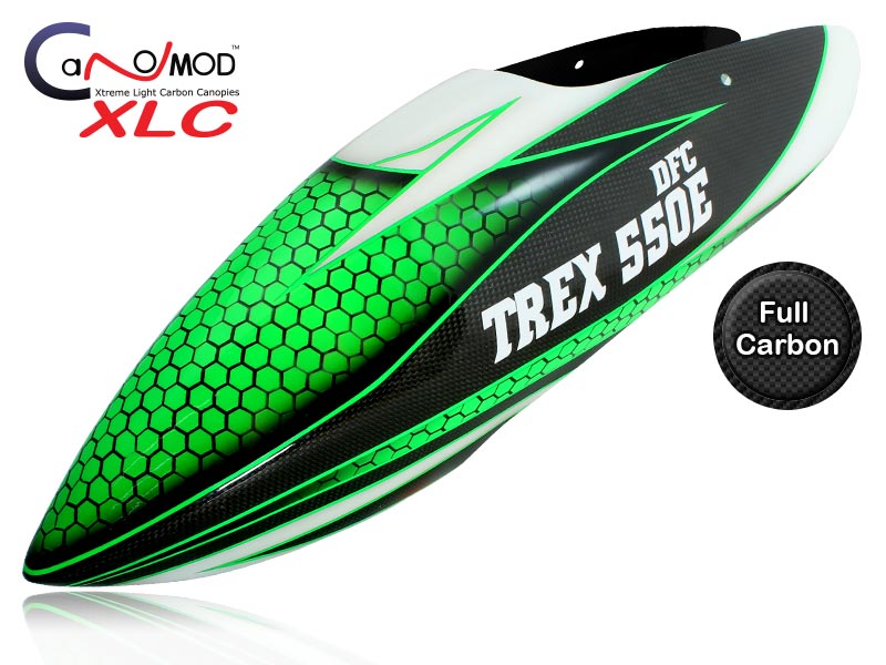Green Eyes- Trex 550E DFC FULL CARBON Canopy