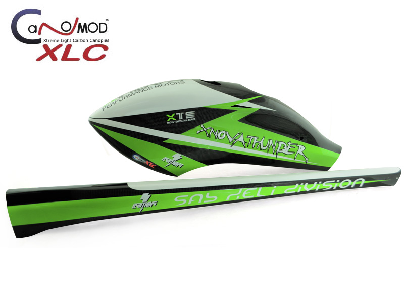 Green Xnova (Carbon canopy + Tail boom Goblin Black Thunder 700)